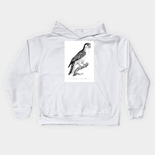 The Black-Lored Parrot in Greyscale Kids Hoodie